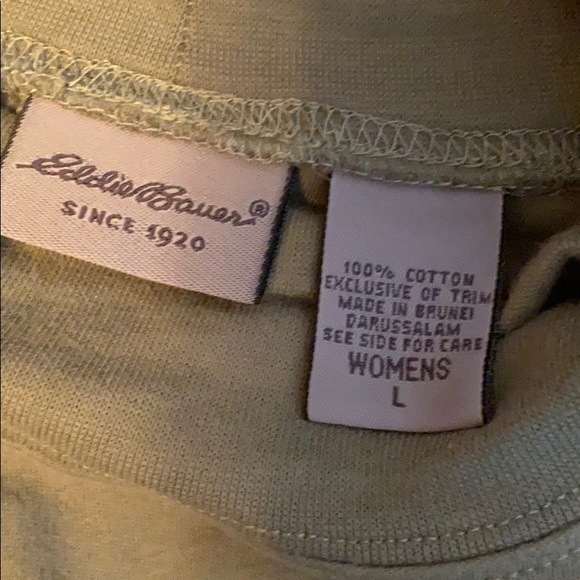 NWOT Eddie Bauer olive green turtle neck Large - Picture 4 of 4
